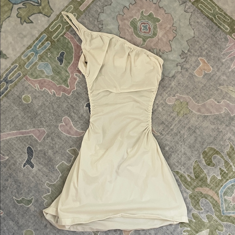 Princess Polly White One-Shoulder Dress